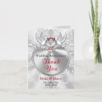 25 Jahre Silver Jubiläum Vielen Dank Karten