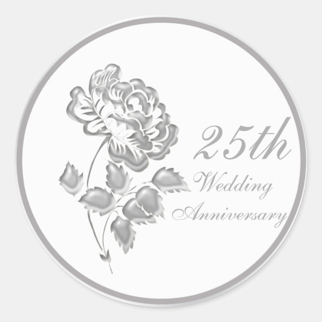 25 Jahre Sticker zum Silberpfirsichen (Vorderseite)