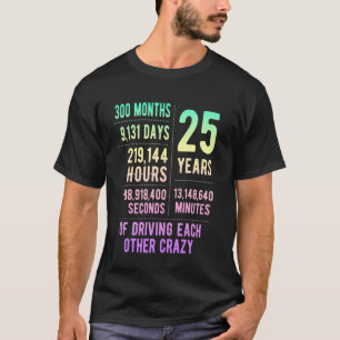 25 Jahre Verheiratet Gewitter 25. Hochzeitstag T-Shirt