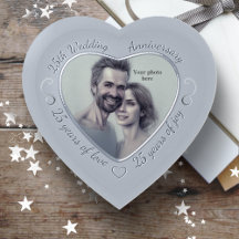 25 Jahre Verheiratet - Silver Wedding Heart Foto