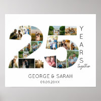 25 Jahre Verheiratete Fotocollage Hochzeitstag