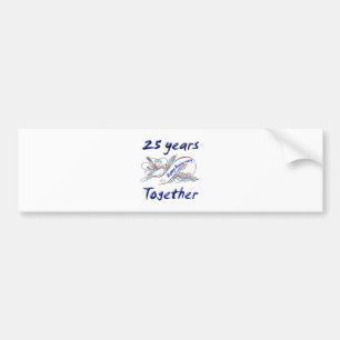 25 Jahre zusammen Autoaufkleber