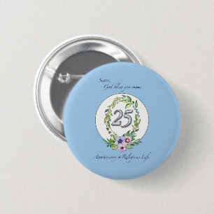 25. Jahrestag der Katholischen Nun Wreath und Silv Button