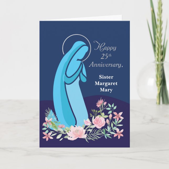25. Jahrestag des religiösen Lebens Karte (Vorderseite)