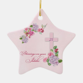 25. Jahrestag des religiösen Lebens katholische Nu Keramik Ornament