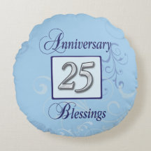 25. Jahrestag in Blau und Silber