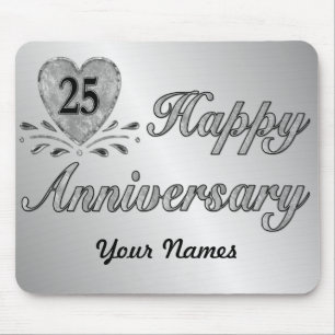 25. Jahrestag - Silber Mousepad