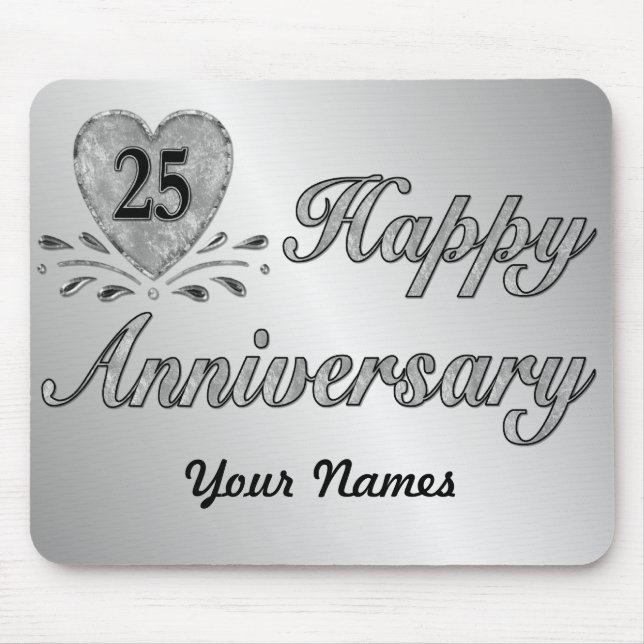 25. Jahrestag - Silber Mousepad (Vorne)