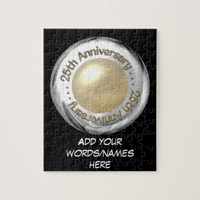 25. Jahrestag ("Silber" und "Perle" "3-D ") (Vertikal)