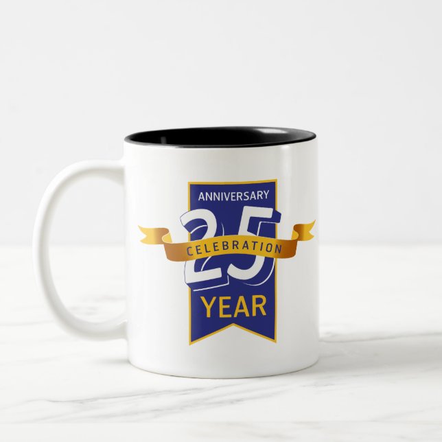 25. Jahrestag Zweifarbige Tasse (Links)