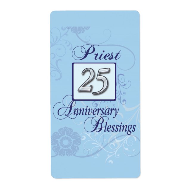 25. Jahrestags-silberne Zahl auf Blau (Vorne)