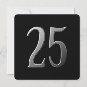 25-jährige Jubiläums-Information auf der Rückseite Einladung