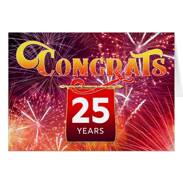 25-jähriges Bestehen der Mitarbeiter - Feuerwerk (Vorderseite (Horizontal))