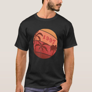 25-jähriges Classic Retro Palm Sunset Birthda T-Shirt