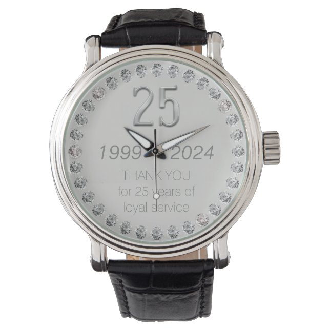 25-jähriges Jubiläum Mitarbeiter Work Watch Armbanduhr (Vorderseite)