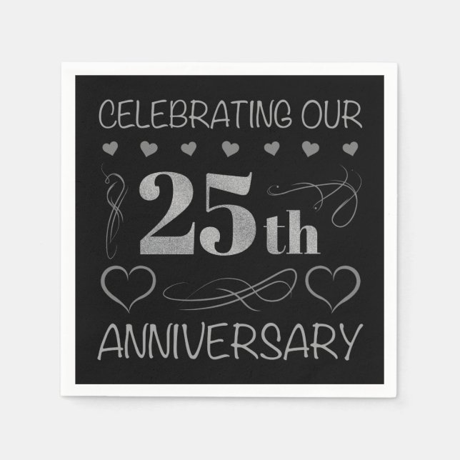 25-jähriges Jubiläum Serviette (Vorderseite)