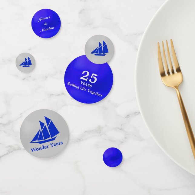 25-jähriges Sailing Life Together Konfetti (Gruppe)