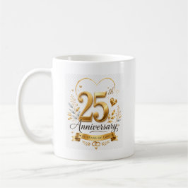 25. Jubiläum 25 Jahre Liebe Gold Design Kaffeetasse