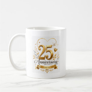 25. Jubiläum 25 Jahre Liebe Gold Design Kaffeetasse
