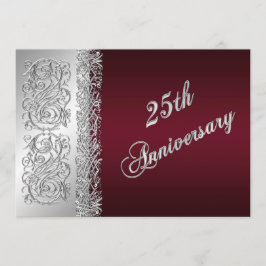 25. Jubiläum Burgund, Silver Scrolls laden ein Einladung