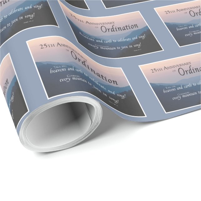 25. Jubiläum der Glückwunsch der Ordination Geschenkpapier (Rolleneckpunkt)
