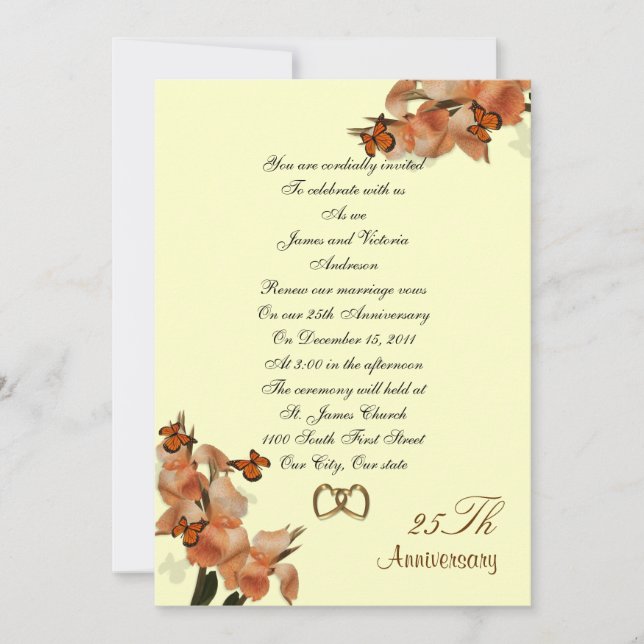 25. Jubiläum Hochzeit Neueröffnung Einladung (Vorderseite)