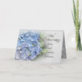 25. Jubiläum Party Einladung Hydrangeas blau