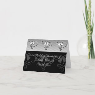 25. Jubiläum Silber- und Schwarzkarte Dankeskarte