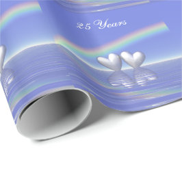 25. Jubiläum Silberherzen Geschenkpapier