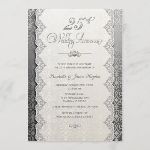 25. Jubiläum Silver Invitation Einladung