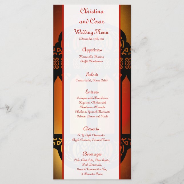 25 Karten marokkanischer Laterne (Vorderseite)