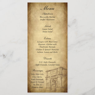 25 Mariage dans Rome Menu Tags