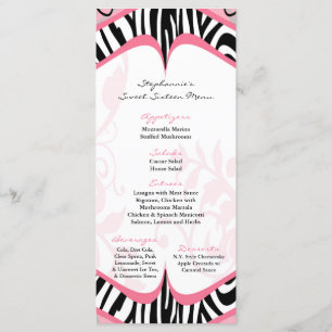 25 Menü-Karten-Girly Menükarte