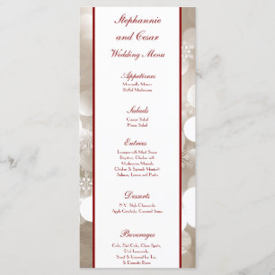25 Menükarten Liebe Winter Blur