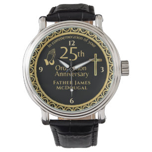 25. Ordination Jubiläum Priest PERSONALISIERT Armbanduhr