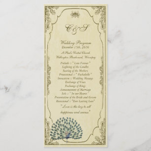 25 Programmes Vintages de mariage de paon