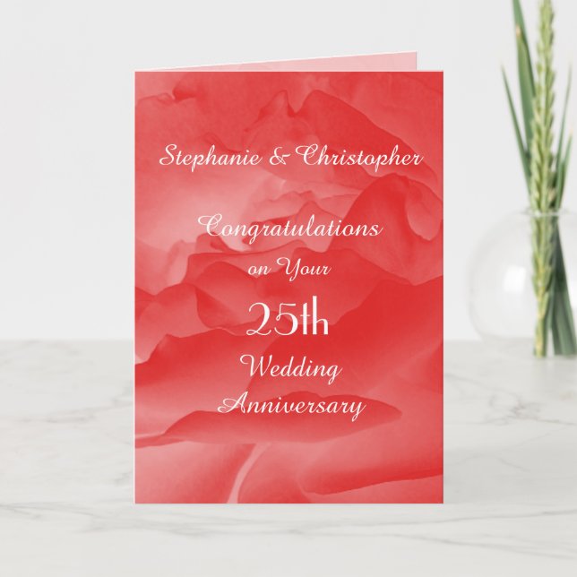 25. Rose für die Hochzeitskarte Karte (Vorderseite)
