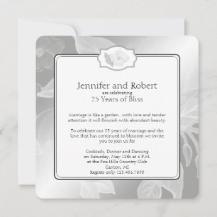 25. Rose Garden Hochzeitstag Einladung