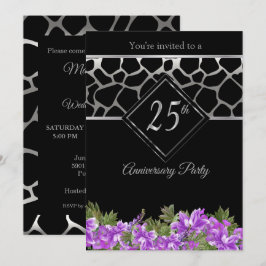 25. Silber-Jubiläum mit Lavender Floral Einladung