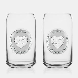25. silberne Hochzeit Dosenglas