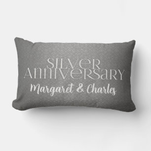 25. silberne Hochzeit Name und Jahr Lendenkissen