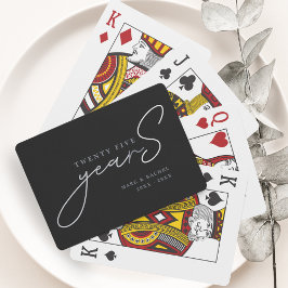 25. silberne Hochzeitsjubiläums-Geschenke Spielkarten