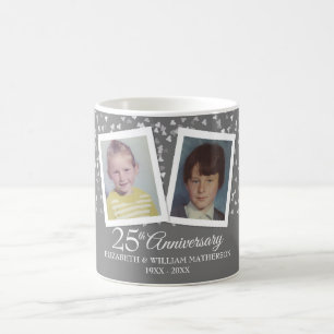 25. silberne Hochzeitstag Kindheitsfotos Kaffeetasse