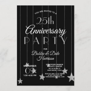 25. Silver Anniversary Custom Event Lila Party Einladung