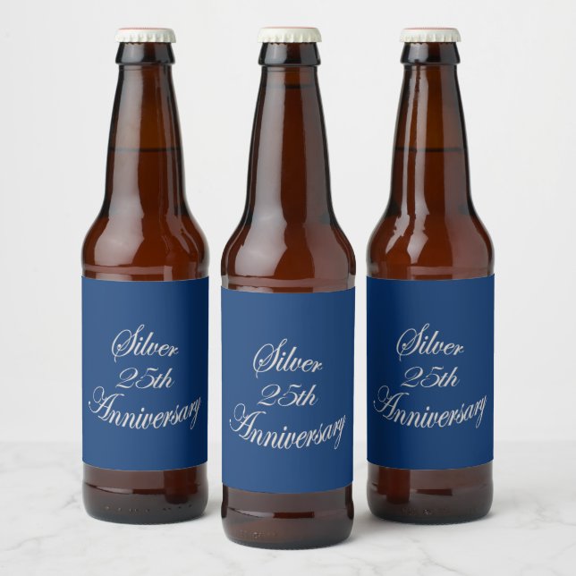 25. Silver Anniversary-Logo Bierflaschenetikett (Flaschen)