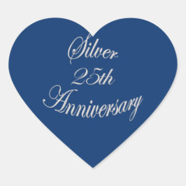 25. Silver Anniversary-Logo Herz-Aufkleber