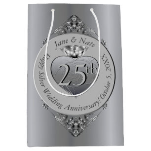 25. Silver Anniversary Mittlere Geschenktasche Mittlere Geschenktüte