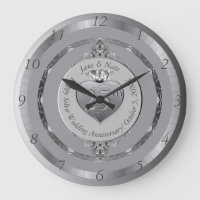25. Silver Anniversary Wall Clock