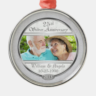 25. Silver Jubiläum Kust Foto FrameOrnament Silbernes Ornament