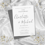 25. Silver Wedding Anniversary Signature Script Einladung<br><div class="desc">Mit silbernen Skriptnamen. Personalisieren Sie mit Ihren speziellen 25 Jahre Silber-Jubiläum Informationen in schicken Schriften. Entwickelt von Thisisnotme©</div>